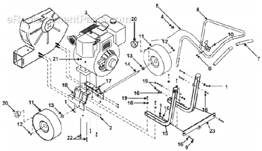 Part Location Diagram of 920068.7 Little Wonder Deck-13Hp Lft